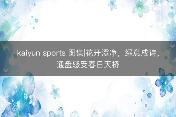 kaiyun sports 图集|花开澄净，绿意成诗，通盘感受春日天桥