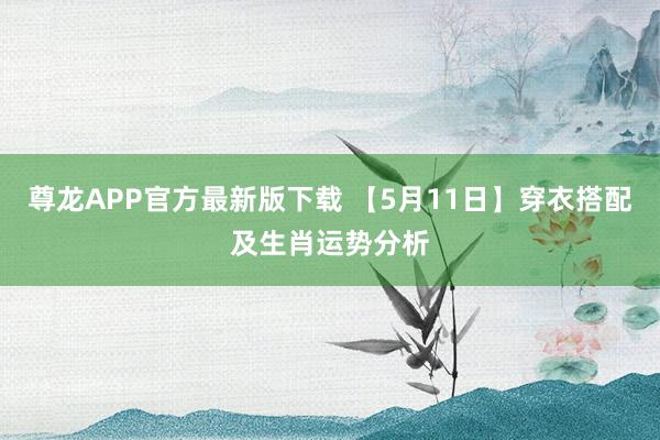 尊龙APP官方最新版下载 【5月11日】穿衣搭配及生肖运势分析