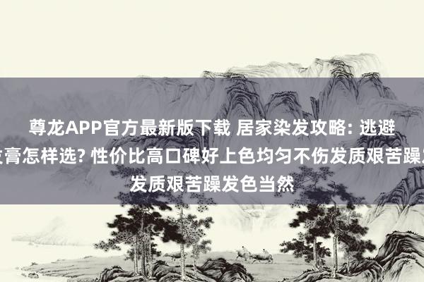 尊龙APP官方最新版下载 居家染发攻略: 逃避白首染发膏怎样选? 性价比高口碑好上色均匀不伤发质艰苦躁发色当然