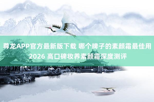 尊龙APP官方最新版下载 哪个牌子的素颜霜最佳用 2026 高口碑妆养素颜霜深度测评