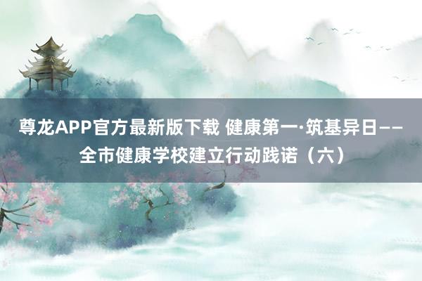 尊龙APP官方最新版下载 健康第一·筑基异日——全市健康学校建立行动践诺（六）