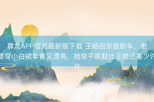 尊龙APP官方最新版下载 王皓回京提新车，老婆穿小白裙年青又漂亮，她穿平底鞋比王皓还高少许