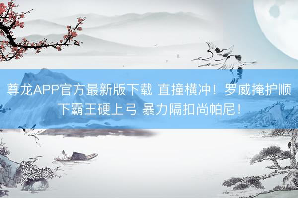 尊龙APP官方最新版下载 直撞横冲！罗威掩护顺下霸王硬上弓 暴力隔扣尚帕尼！