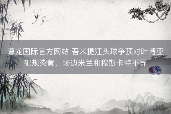 尊龙国际官方网站 吾米提江头球争顶对叶博亚犯规染黄，场边米兰和穆斯卡特不异